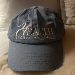 Sporty & Rich Blue Health Embroidered Cap